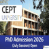 CEPT University Begins PhD Admission 2026; Check Complete Schedule & Eligibility Here
